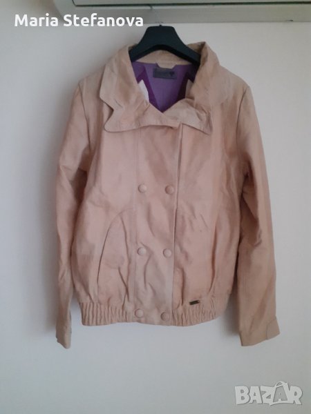 Бежово яке естествена кожа Numph , снимка 1