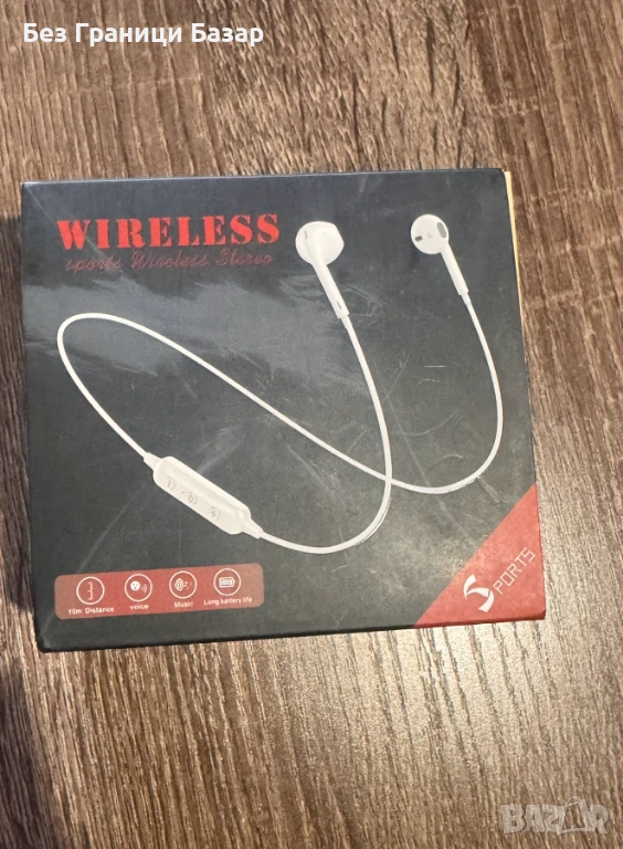 Нови Спортни безжични слушалки Bluetooth 4.1 шумопотискане CVC6.0 10м обхват, снимка 1