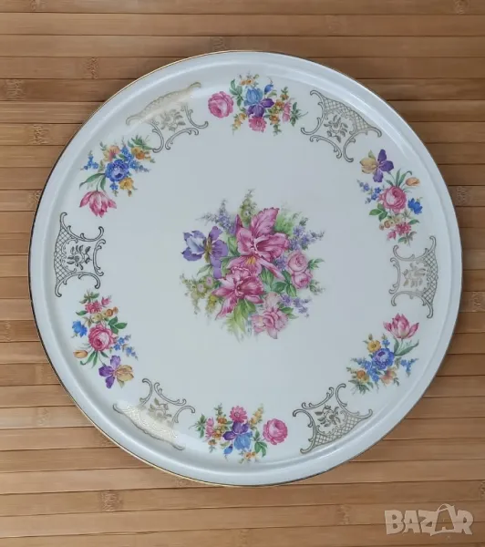 Плато с флорална декорация - Rosenthal, снимка 1