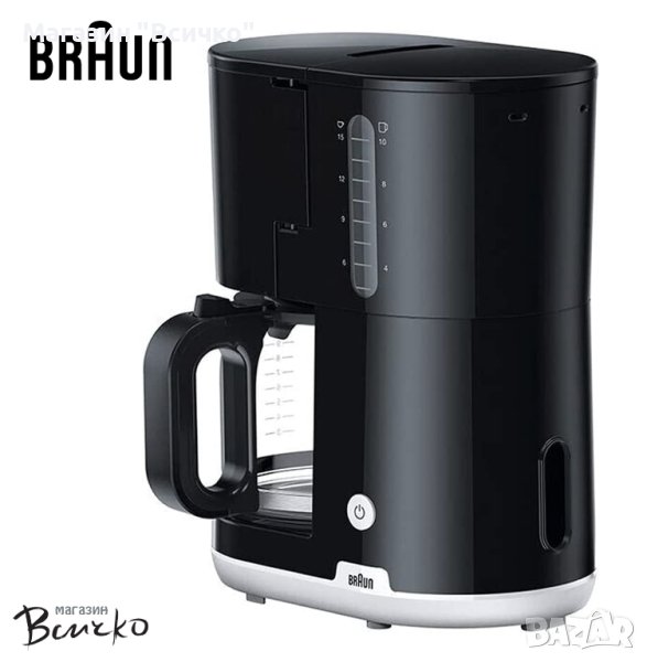 Кафемашина за до 10 чаши Braun Household Breakfast1, 1000 W Черна, снимка 1