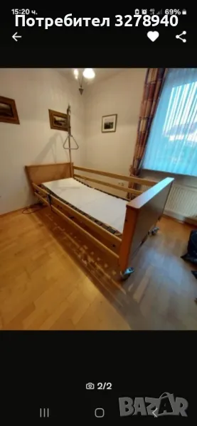 Немско болнично легло + нов матрак, снимка 1