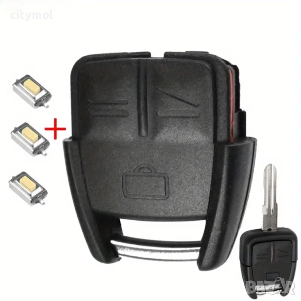 Kутийка ключ с 3 бутона за OPEL ZAFIRA A / VECTRA B / ASTRA G / CORSA + 3 превключвателя, снимка 1