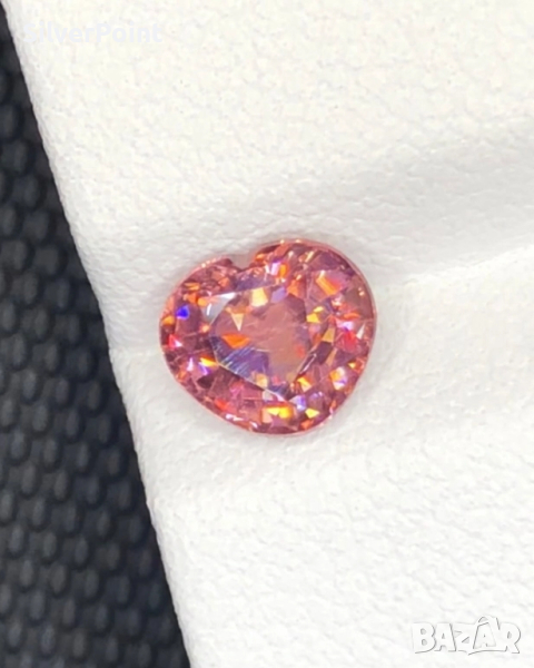 Циркон натурален розово сърце , снимка 1
