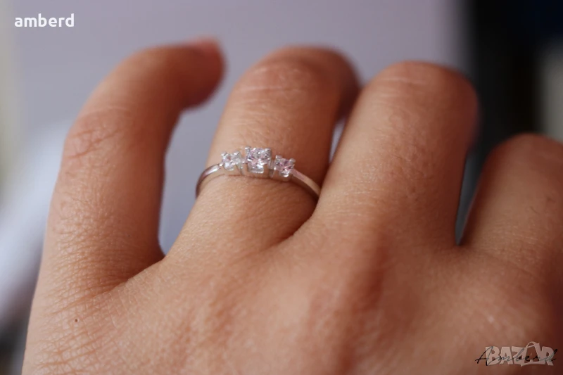 Нежен сребърен пръстен - модел PLR033, снимка 1