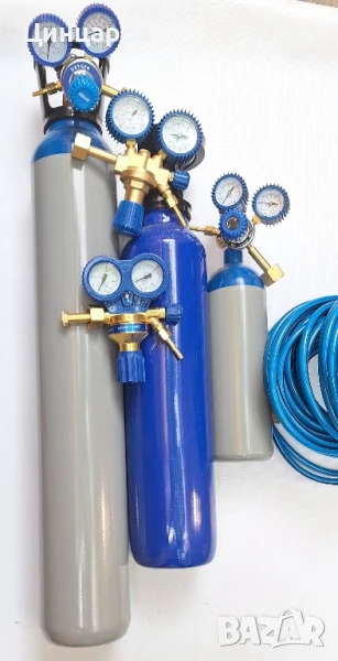 Кислород вентили и бутилки с обем от 950мл.до 10л.заредени,Редуцир-вентили, снимка 1