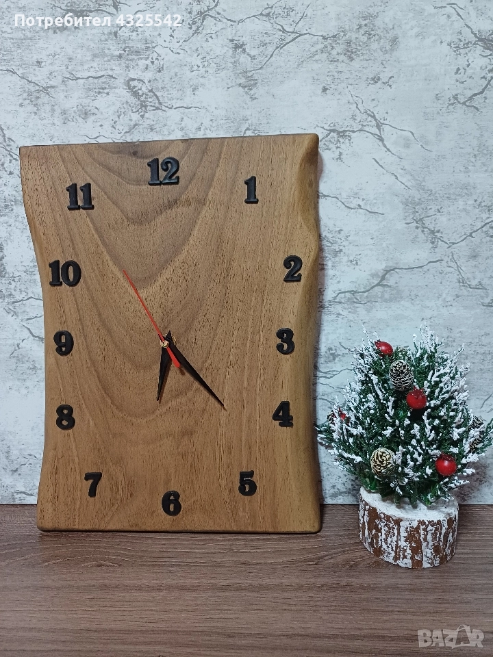 Стенен часовник от орех , снимка 1