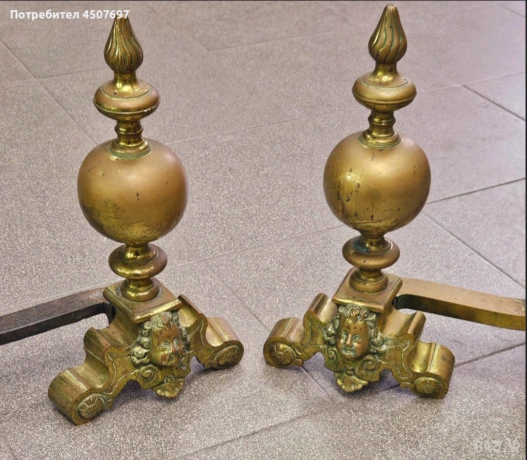 бронзови аплици за камина, снимка 1