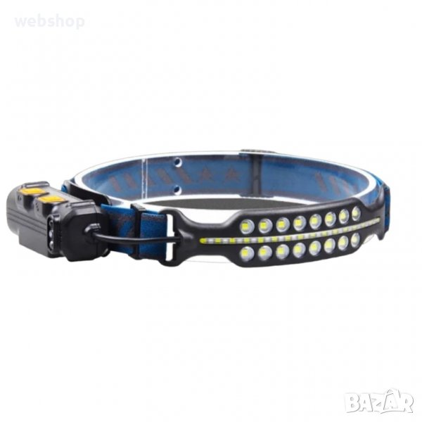 LED COB челник, професионален, 2000mah батерия, сензор за движение, червена светлина, бял, 6 режима , снимка 1