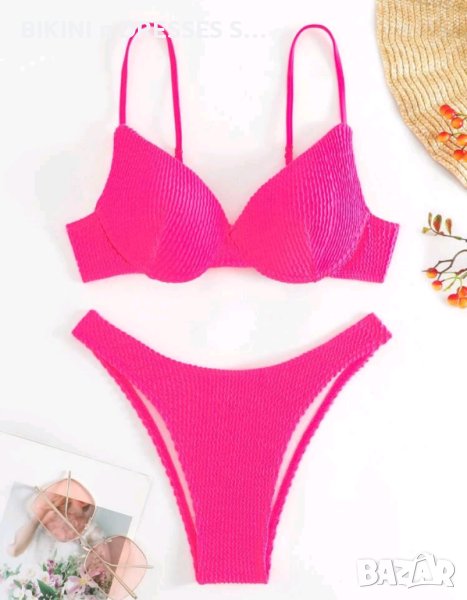 Розов бански с твърди чашки Barbie, снимка 1