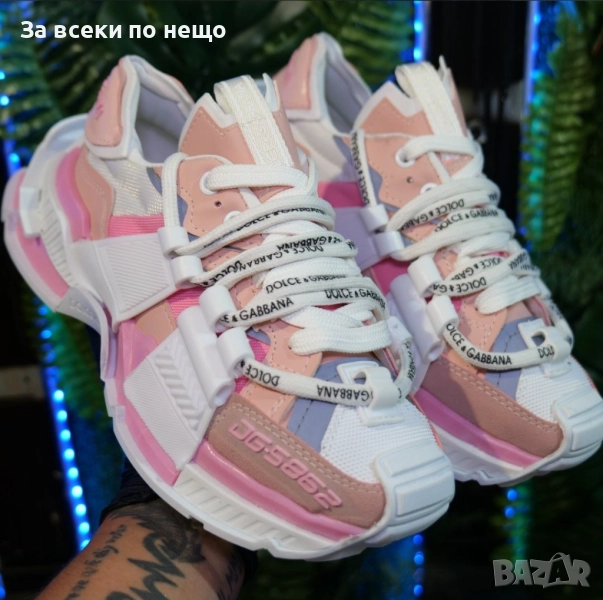 Dolce&Gabbana Дамски Маратонки С Кутия👟Дамски Спортни Обувки Бяло с Розово Код S126, снимка 1