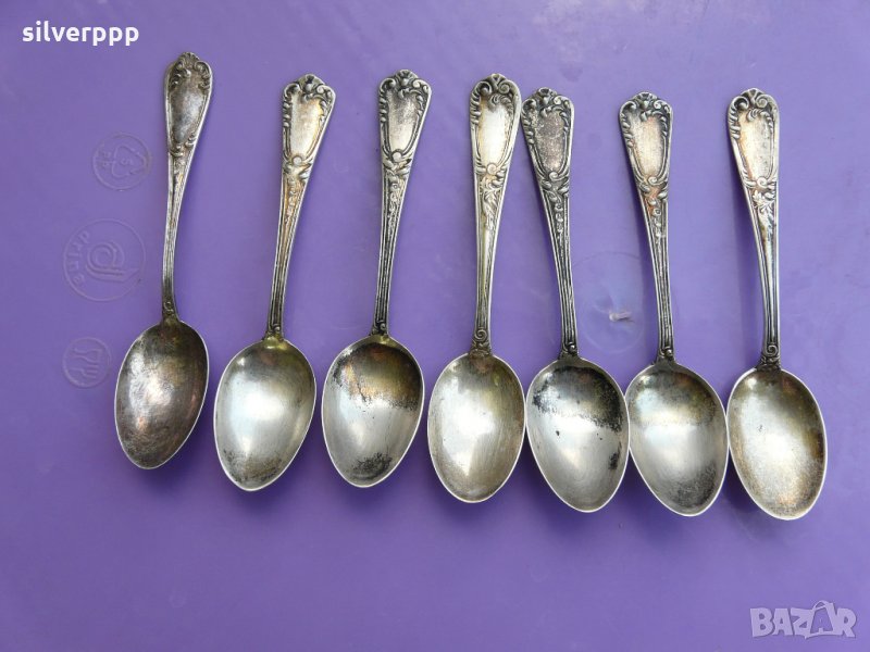  Френски сребърни лъжички , снимка 1