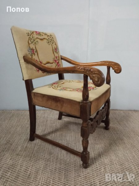 Старинно кресло трон, снимка 1