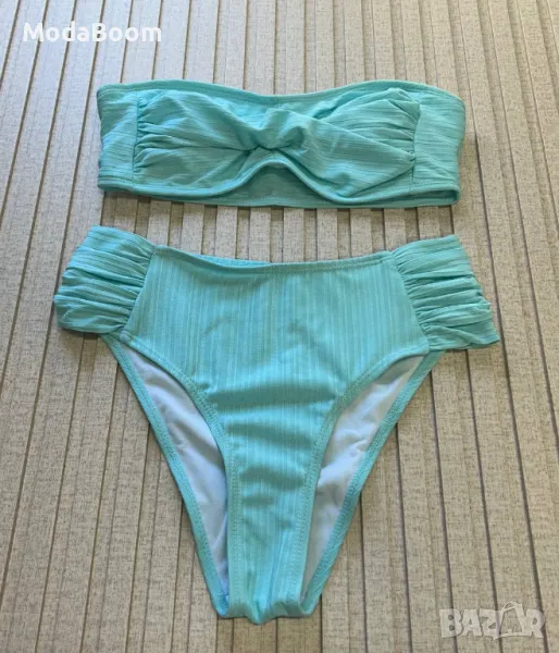 Дамски ментов бански от две части , снимка 1