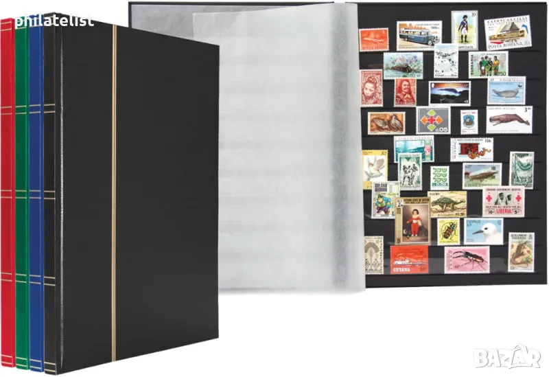 албум за марки 8 черни листа o.Logo - Leuchtturm, снимка 1