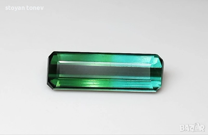 Великолепен двуцветен индиголит турмалин с VS чистота 5.55кт! Нов!, снимка 1