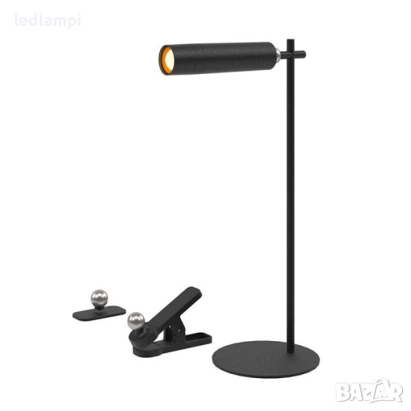 Настолна LED Магнитна Лампа 3W Черна Неутрално Бяла Светлина, снимка 1