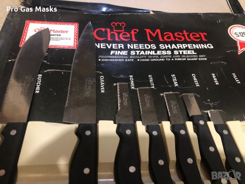 Професионални ножове назъбени само за 50 лв. Липзват 3 броя малки. Нови. , снимка 1