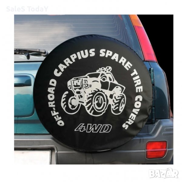Калъф за резервна гума off road, бял надпис, 16 цола, снимка 1