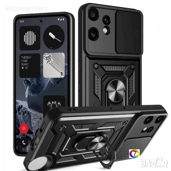 Nothing CMF Phone 2 Pro Удароустойчив Rotatable Ring Holder /Kickstand /Slide Camera/PC + TPU Калъф , снимка 1