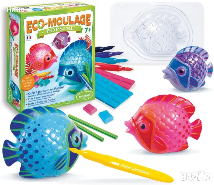 Комплект за моделиране Sentosphere Popsine - Създай фигурки на рибки 🐠, снимка 1