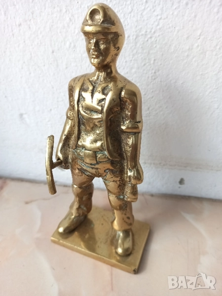Бронзова пластика - миньор, снимка 1