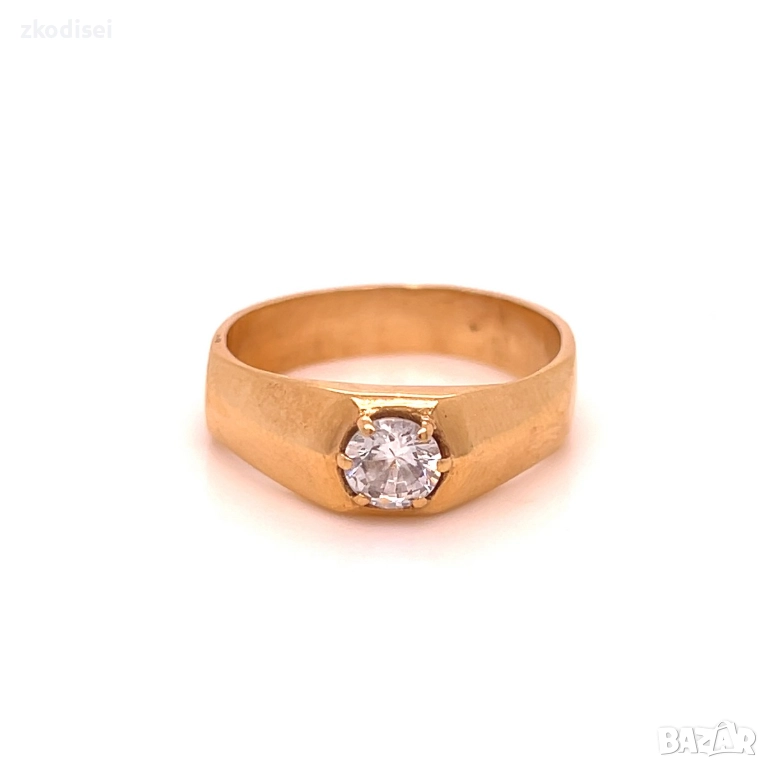 Златен дамски пръстен 5,20гр. размер:58 14кр. проба:585 модел:4935-1, снимка 1