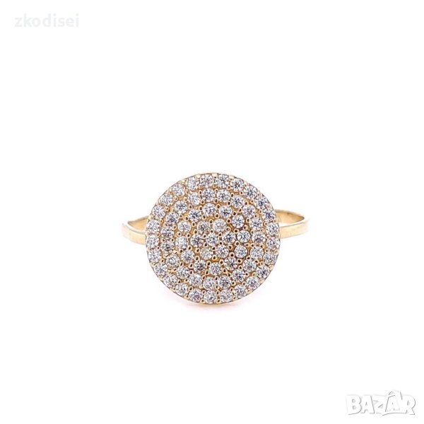 Златен дамски пръстен 1,97гр. размер:57 14кр. проба:585 модел:21882-1, снимка 1