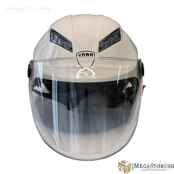 Каска за мотор - PA538 с Визьор и Спойлер - Светло Сиво YAWA, снимка 1