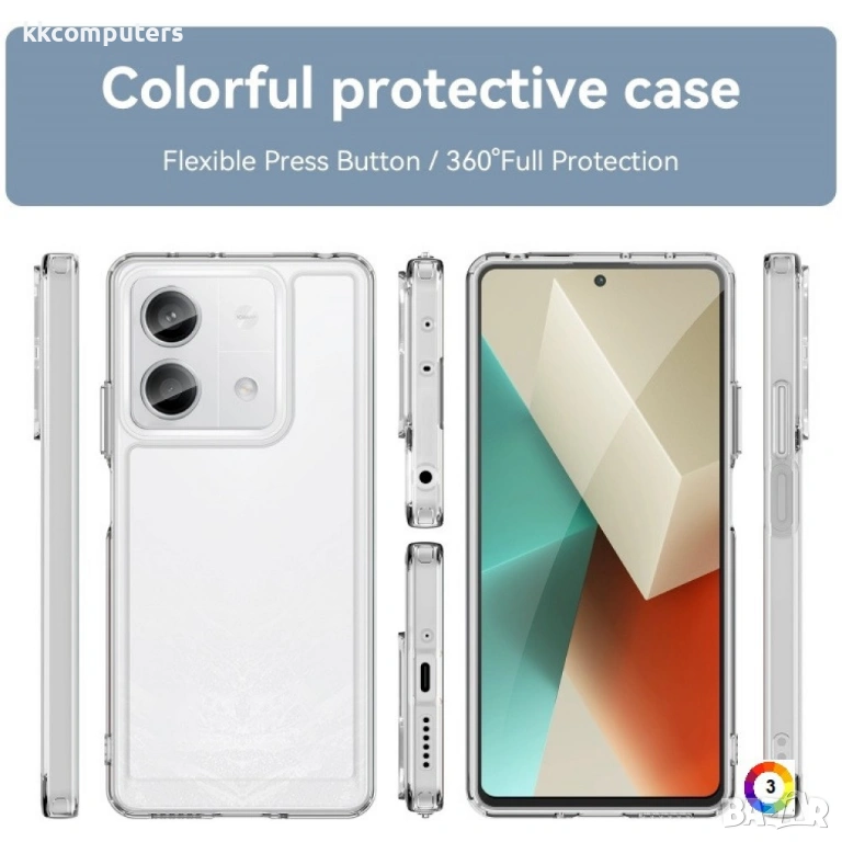 Xiaomi Poco X6 Neo 5G Удароустойчив TPU Калъф и Протектор, снимка 1