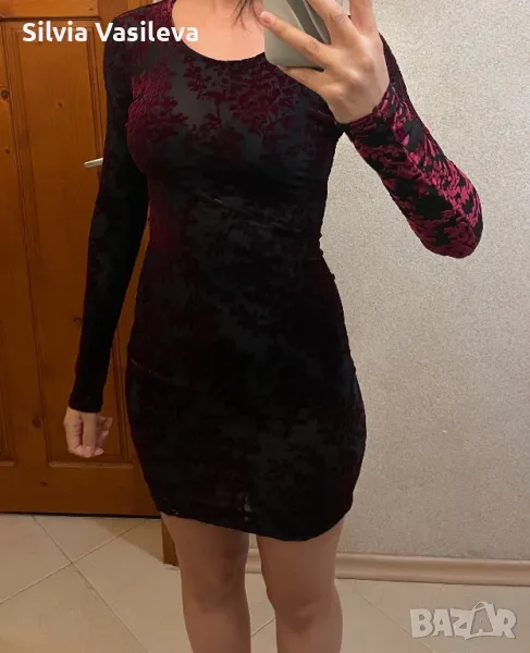 Рокля от кадифе Missguided, снимка 1