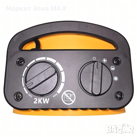 Икономичен Електрически нагревател вентилатор 2kW с ръчен термостат. Бързо и ефективно отопление, снимка 3 - Отоплителни печки - 52865189
