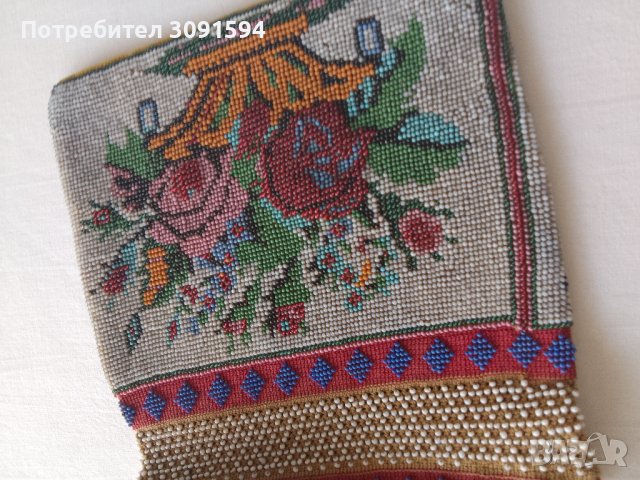 Стара дамски чанта от мъниста ръчно изработена , снимка 2 - Други ценни предмети - 40812366
