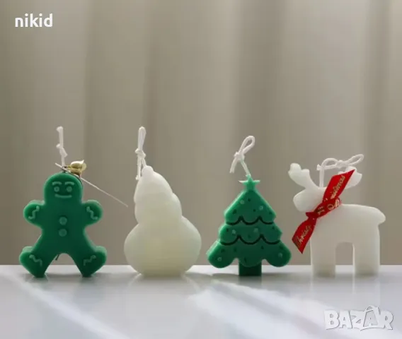 Джинджифилово човече елен елха дълбок силиконов молд форма фондан шоколад гипс смола сапун свещ, снимка 11 - Форми - 48350809