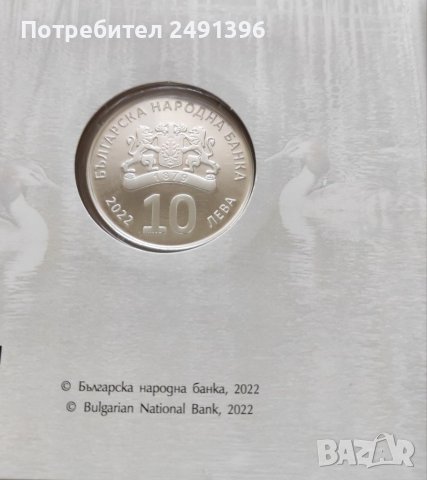 10 лева, 2022г., Голям гмурец , снимка 2 - Нумизматика и бонистика - 38184953