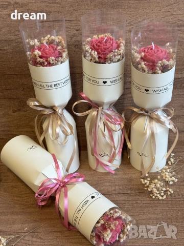 Букет за 8 март, снимка 3 - Ръчно изработени сувенири - 53301336