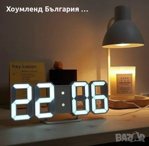 Дигитален LED часовник за стена и настолен с триизмерен дизайн 24 - 9, снимка 2 - Декорация за дома - 50272459