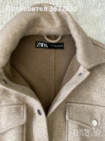 Кафяво есенно яке ZARA, снимка 2 - Якета - 55787092