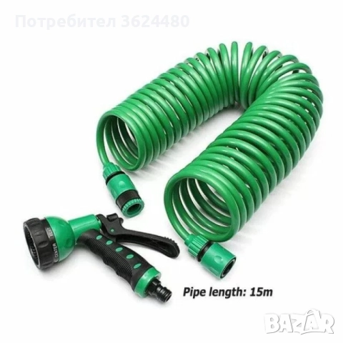 Градински маркуч 20 м с бърз конектор и струйник 4519, снимка 5 - Напояване - 52648490