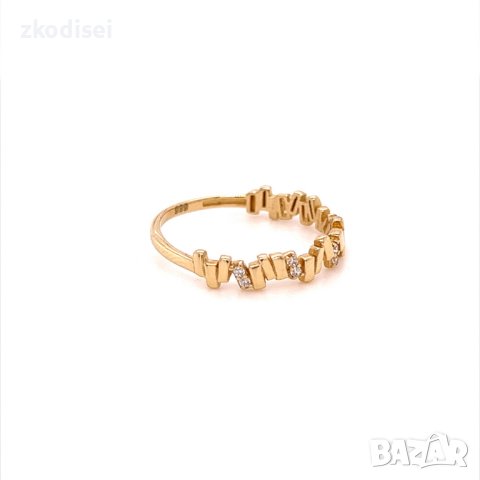 Златен дамски пръстен 1,42гр. размер:56 14кр. проба:585 модел:20012-2, снимка 3 - Пръстени - 42528377