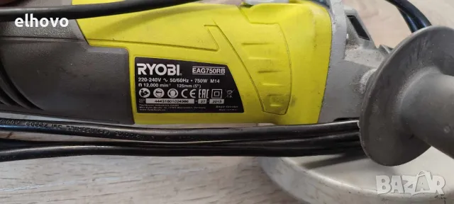 Ъглошлайф Ryobi EAG750RB, снимка 3 - Други инструменти - 48957316