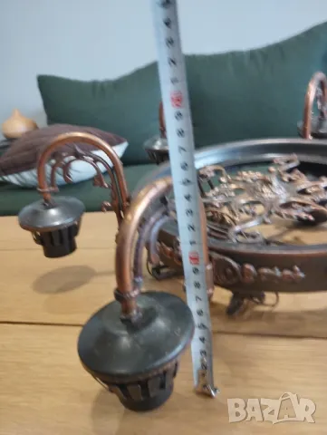 Стар полилей от ковано желязо., снимка 10 - Антикварни и старинни предмети - 49027273