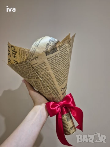 Букет от сатенени рози с пеперуди , снимка 2 - Декорация за дома - 51102189