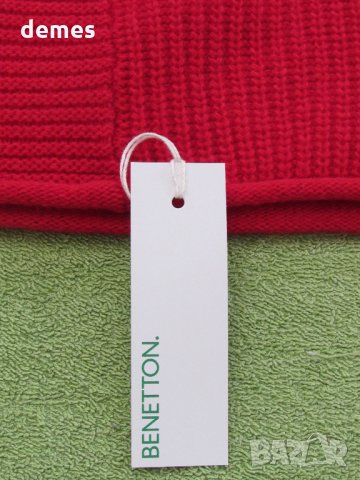 Дамска шапка United Colors of Benetton-вишнево червен цвят, снимка 3 - Шапки - 30779171