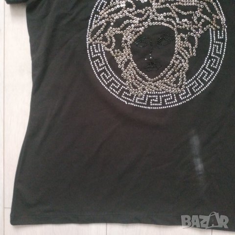 Дамска памучна тениска Versace размер ХL, снимка 4 - Тениски - 37698288