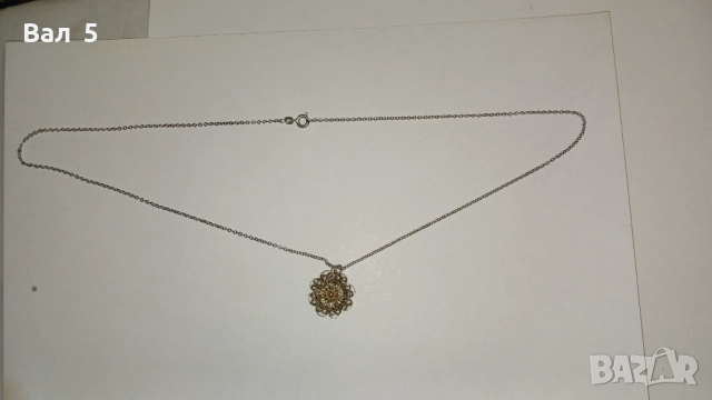 Красиво колие , медальон - СРЕБРО , ФИЛИГРАН