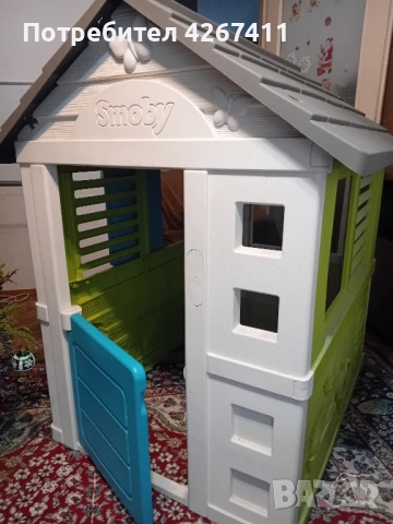 Детска къщичка Smoby с прозорци - Отлично състояние!, снимка 2 - Играчки за стая - 53013464