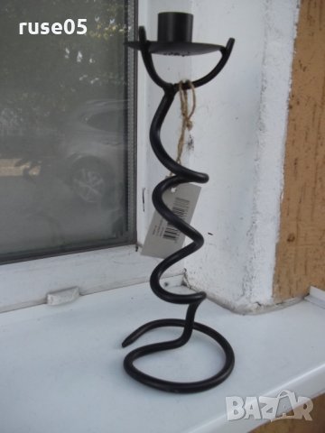 Свещник метален за една свещ, снимка 4 - Други ценни предмети - 30293871