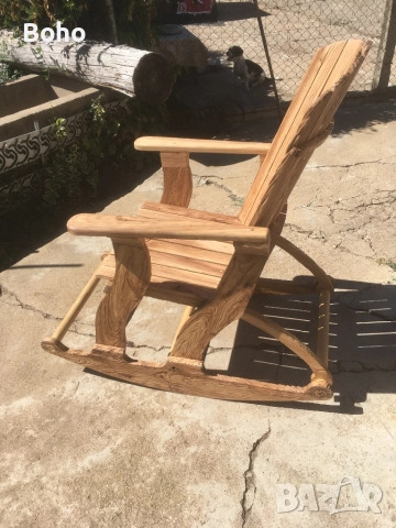 Люлеещ дървен стол, снимка 3 - Столове - 51847718