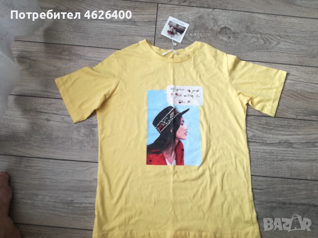 Продавам чисто нова Дамска фланелка къс ръкав размер-S, снимка 2 - Тениски - 52110273