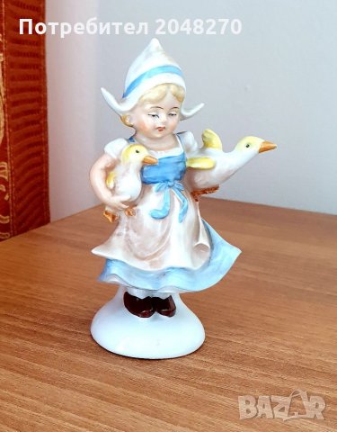Старинна Холандска Порцелан статуетка  , снимка 2 - Антикварни и старинни предмети - 33992385